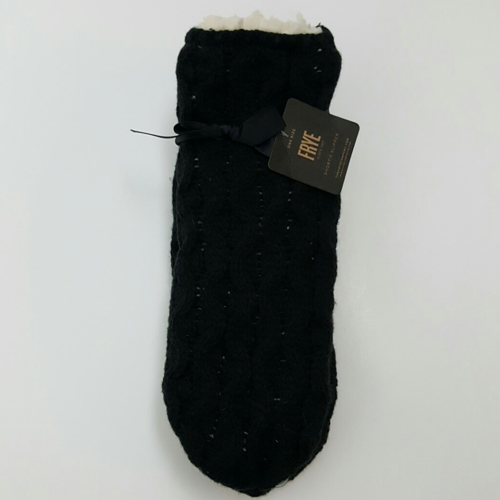 Frye Shortie Slipper Flat black New